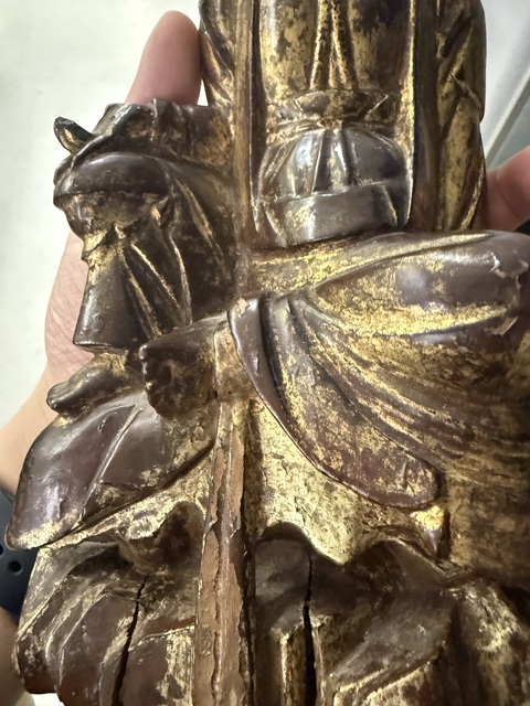 古玩雜項觀音木雕真品鑒賞圖