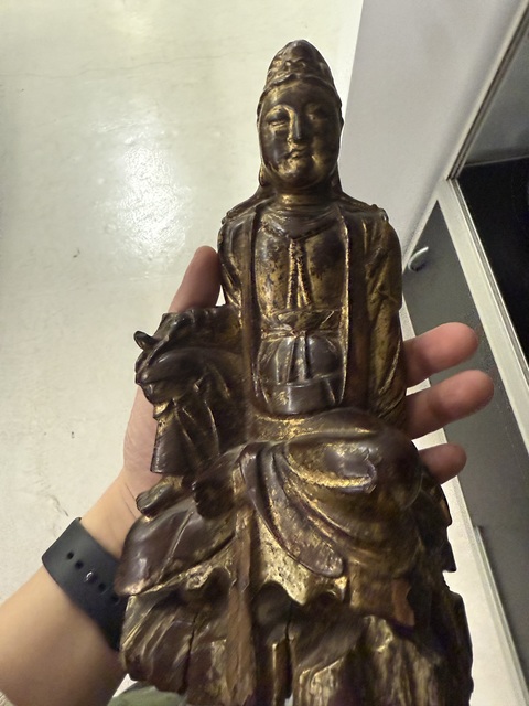 古玩雜項觀音木雕真品鑒賞圖