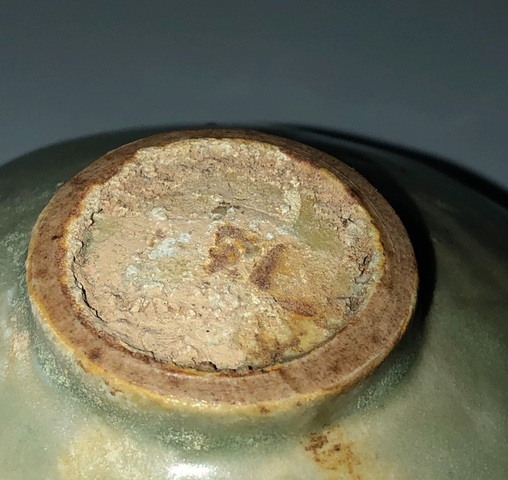 古玩陶瓷耀州窯童子執梅盞真品鑒賞圖