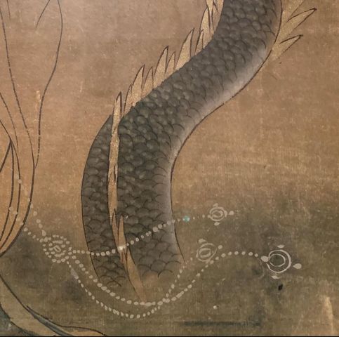 古玩字畫觀音降龍圖真品鑒賞圖
