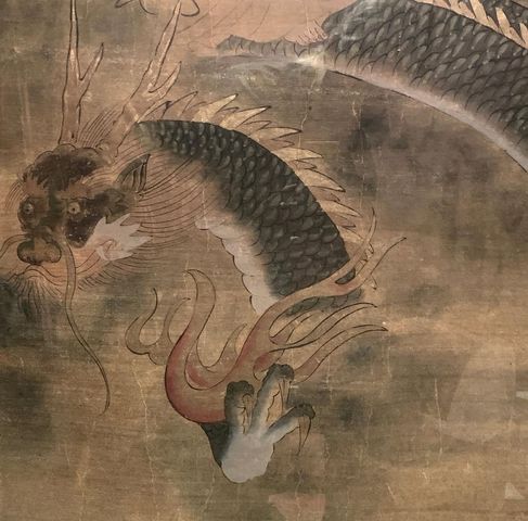 古玩字畫觀音降龍圖真品鑒賞圖