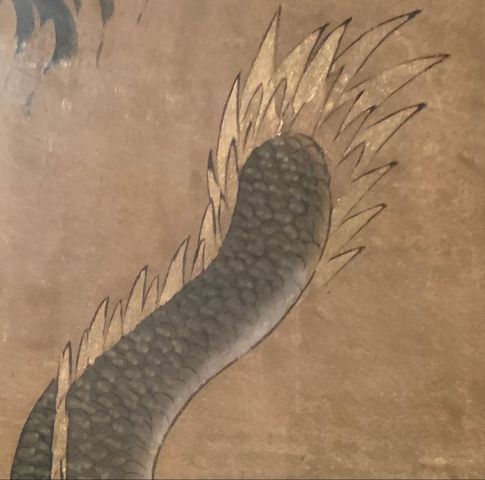 古玩字畫觀音降龍圖真品鑒賞圖