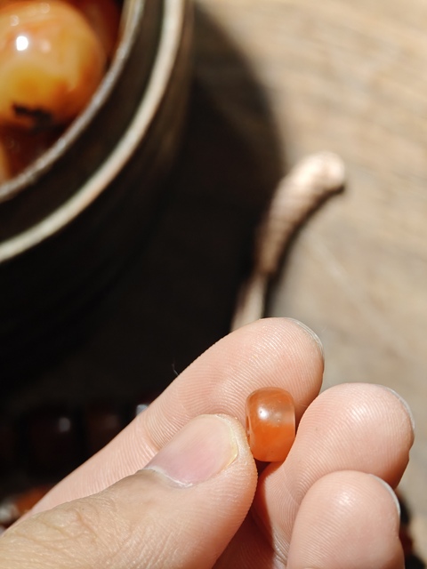古玩玉器瑪瑙珠真品鑒賞圖