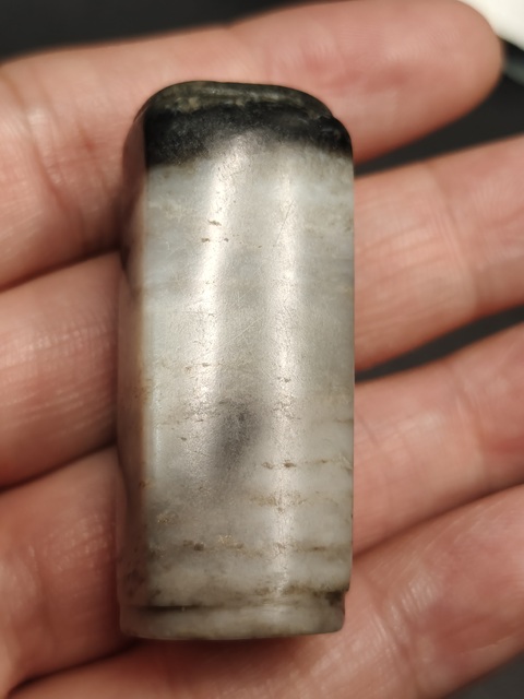古玩玉器琮型玉勒真品鑒賞圖