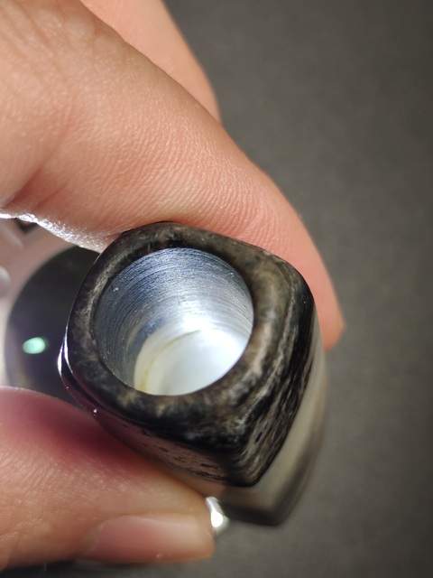 古玩玉器琮型玉勒真品鑒賞圖