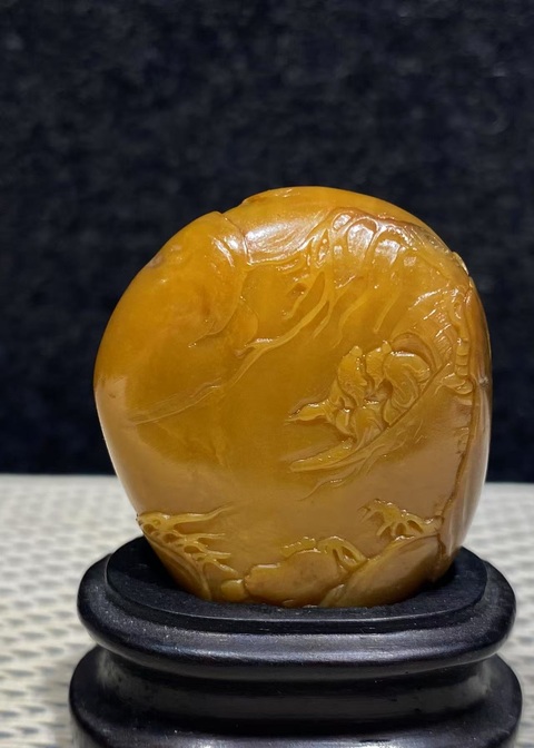 古玩雜項壽山田黃石擺件拍賣,當前價格196元