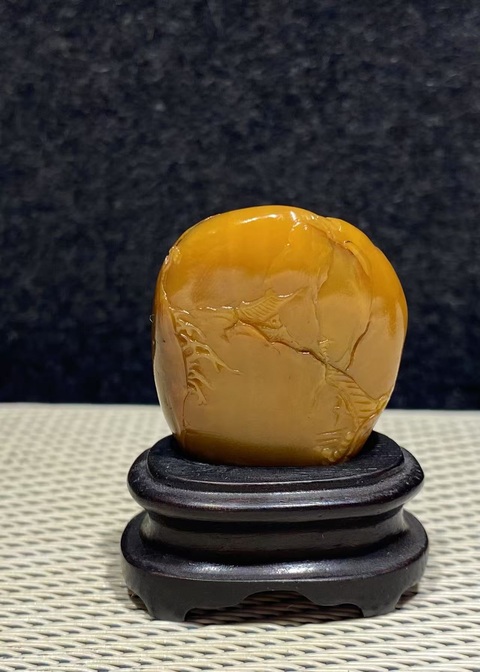 古玩雜項壽山田黃石擺件拍賣,當前價格196元