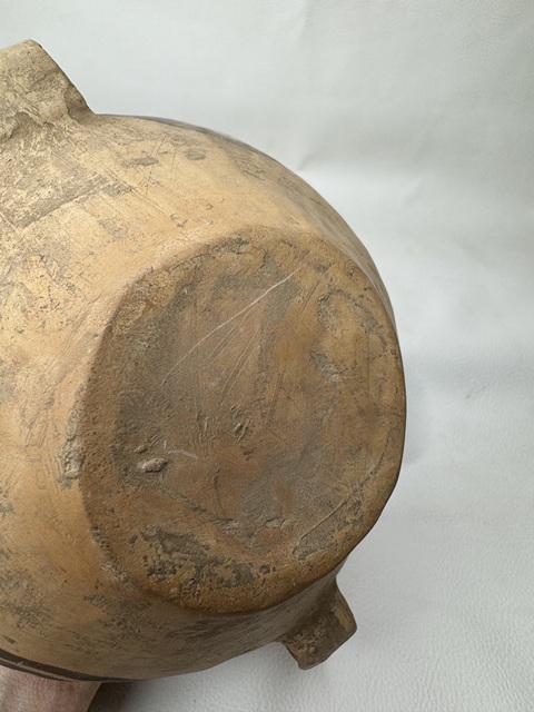 古玩陶瓷馬家窯文化半山類型漩紋雙耳壺真品鑒賞圖