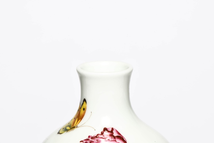 古玩陶瓷花卉紋瓶真品鑒賞圖