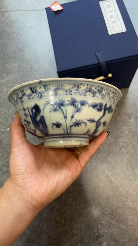 古玩陶瓷青花碗真品鑒賞圖