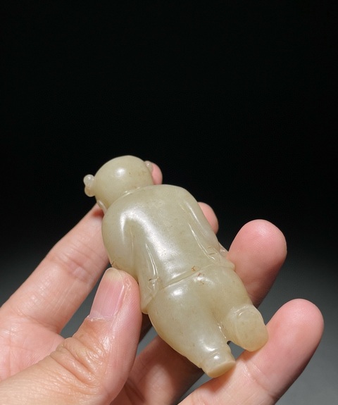 古玩玉器和田玉童子真品鑒賞圖