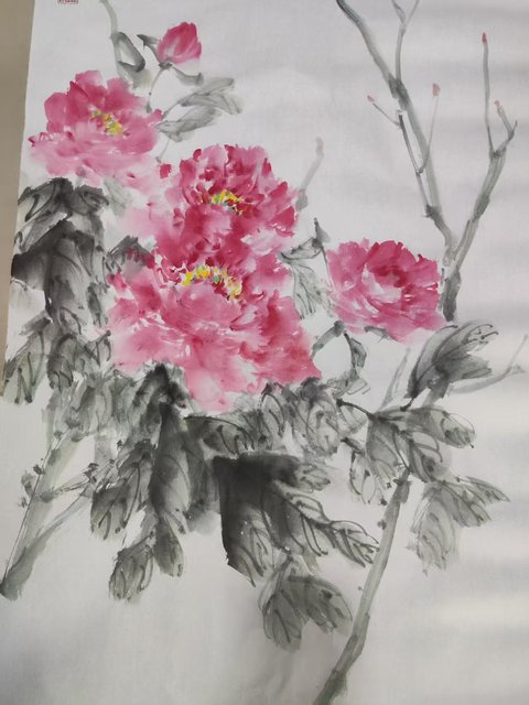 古玩字畫河南名家謝英慧 花卉拍賣,當前價格10元