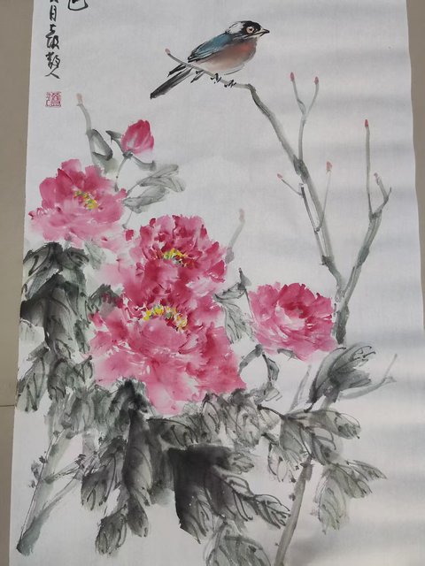 古玩字畫河南名家謝英慧 花卉拍賣,當前價格10元