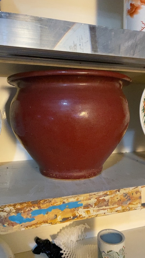古玩陶瓷石灣窯花盆真品鑒賞圖
