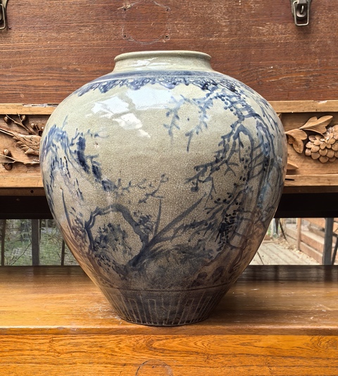 古玩陶瓷八仙圖青花罐真品鑒賞圖