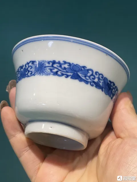 古玩陶瓷青花杯真品鑒賞圖