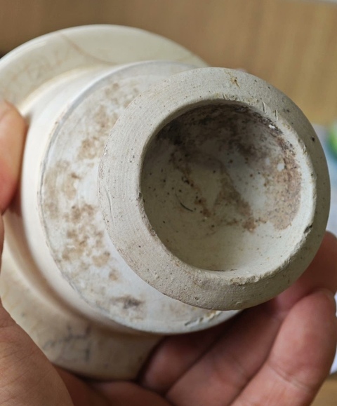 古玩陶瓷磁州窯白釉行爐真品鑒賞圖