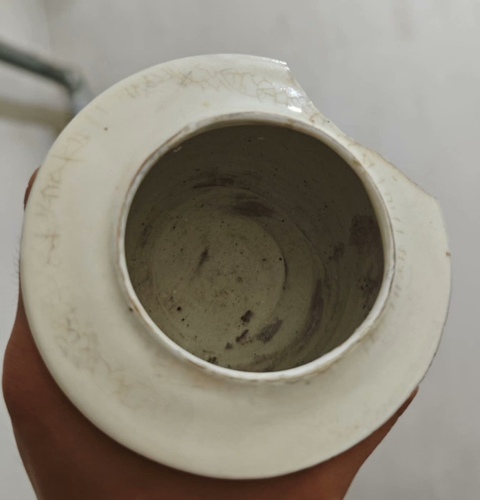 古玩陶瓷磁州窯白釉行爐真品鑒賞圖