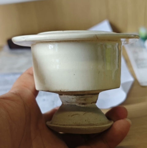 古玩陶瓷磁州窯白釉行爐真品鑒賞圖