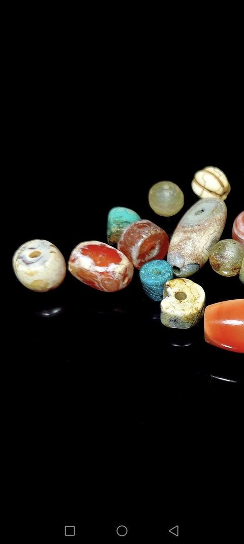 古玩玉器仿古珠一組真品鑒賞圖