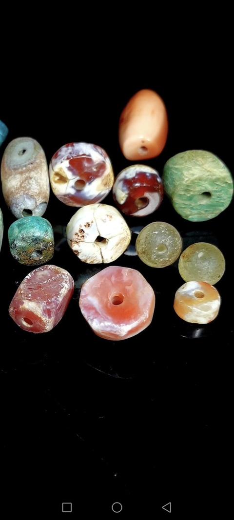 古玩玉器仿古珠一組真品鑒賞圖