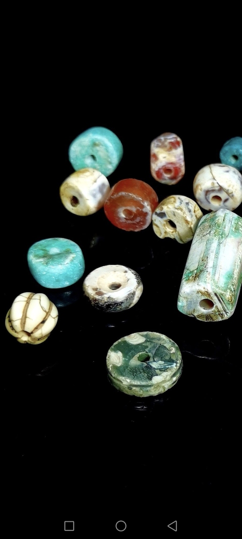 古玩玉器仿古珠一組真品鑒賞圖