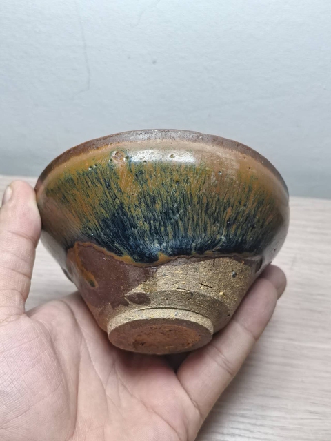 古玩陶瓷南宋建窯紫口鐵胎兔毫盞拍賣,當前價格1980元