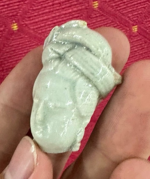 古玩陶瓷人物頭塑像標本真品鑒賞圖