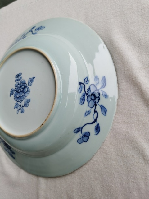 古玩陶瓷西廂記青花盤真品鑒賞圖