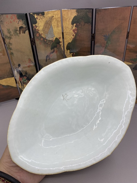 古玩陶瓷清道咸時期 粉彩人物故事紋貢碗拍賣,當前價格5777元
