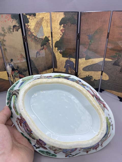 古玩陶瓷清道咸時期 粉彩人物故事紋貢碗拍賣,當前價格5777元