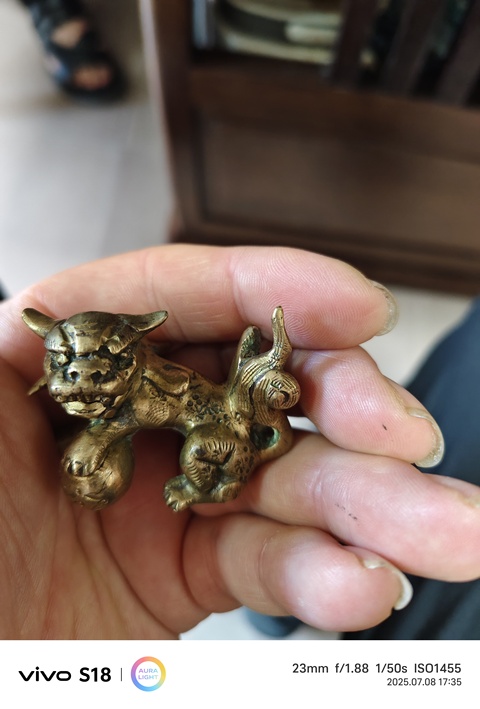 古玩銅器銅獅子真品鑒賞圖