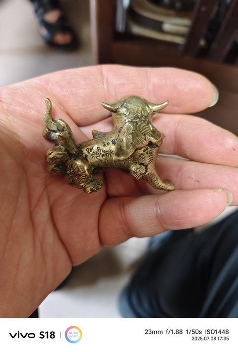 古玩銅器銅獅子真品鑒賞圖