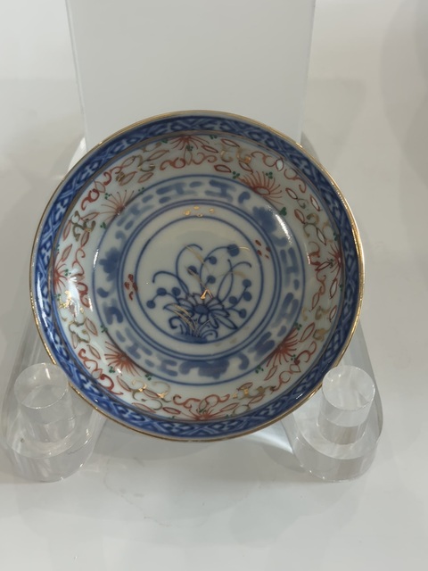 古玩陶瓷青花加彩花卉紋玲瓏瓷盤拍賣,當前價格266元