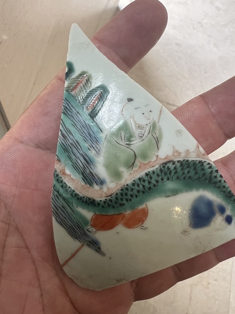 古玩陶瓷百子鬧春粉彩標本真品鑒賞圖