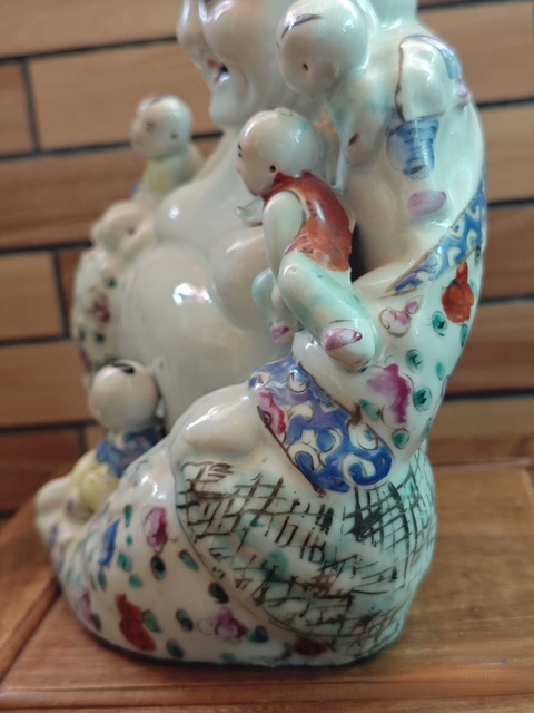古玩陶瓷五子鬧佛塑像真品鑒賞圖