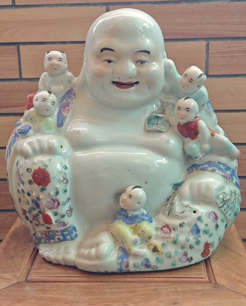 古玩陶瓷五子鬧佛塑像真品鑒賞圖