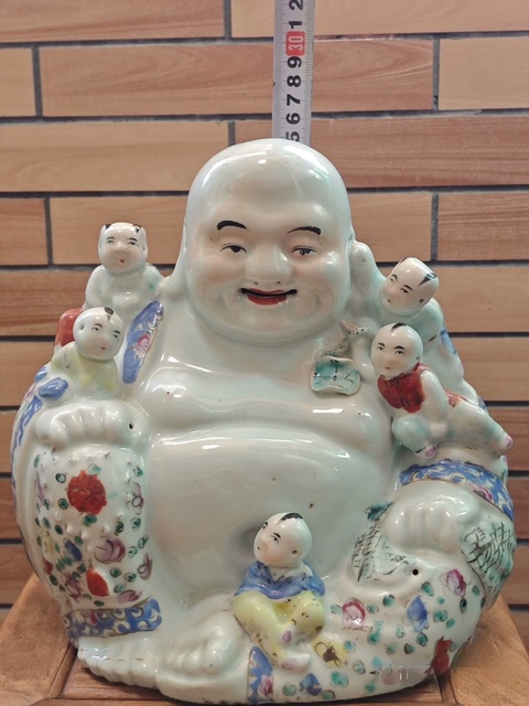 古玩陶瓷五子鬧佛塑像真品鑒賞圖