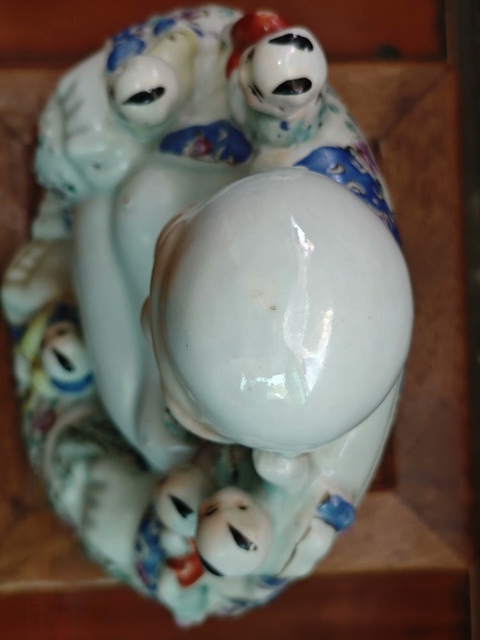 古玩陶瓷五子鬧佛塑像真品鑒賞圖