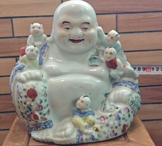 古玩陶瓷五子鬧佛塑像真品鑒賞圖