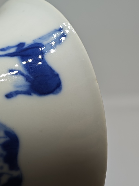 古玩陶瓷青花八駿圖紋蓋碗真品鑒賞圖