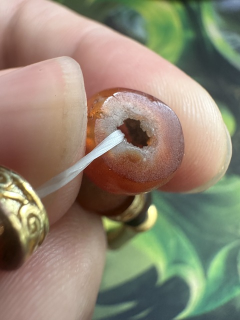 古玩玉器老瑪瑙珠真品鑒賞圖