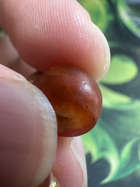 古玩玉器老瑪瑙珠真品鑒賞圖
