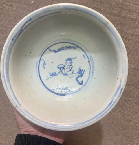 古玩陶瓷青花人物故事碗真品鑒賞圖