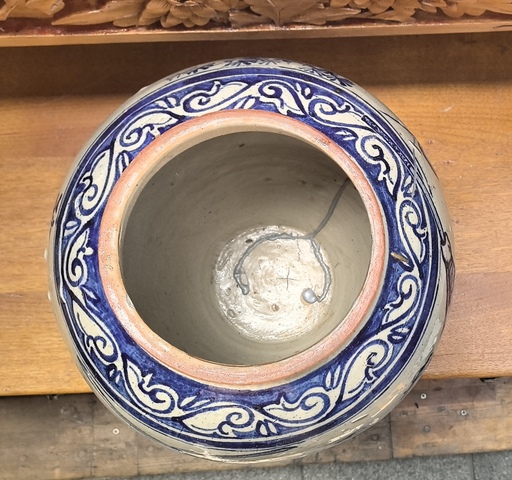 古玩陶瓷清代孫悟空三打***青花罐拍賣，當前價格8800元