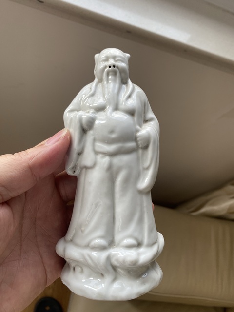 古玩陶瓷漢鐘離塑像真品鑒賞圖