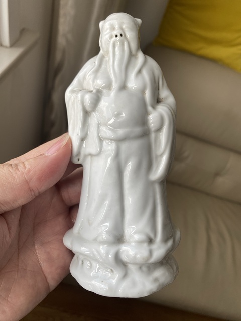 古玩陶瓷漢鐘離塑像真品鑒賞圖