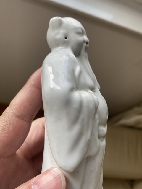 古玩陶瓷漢鐘離塑像真品鑒賞圖