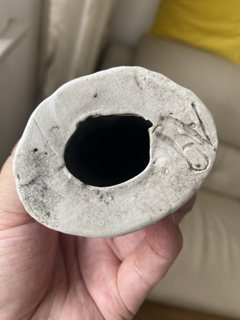 古玩陶瓷漢鐘離塑像真品鑒賞圖