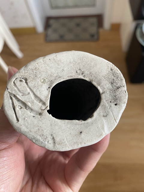 古玩陶瓷漢鐘離塑像真品鑒賞圖